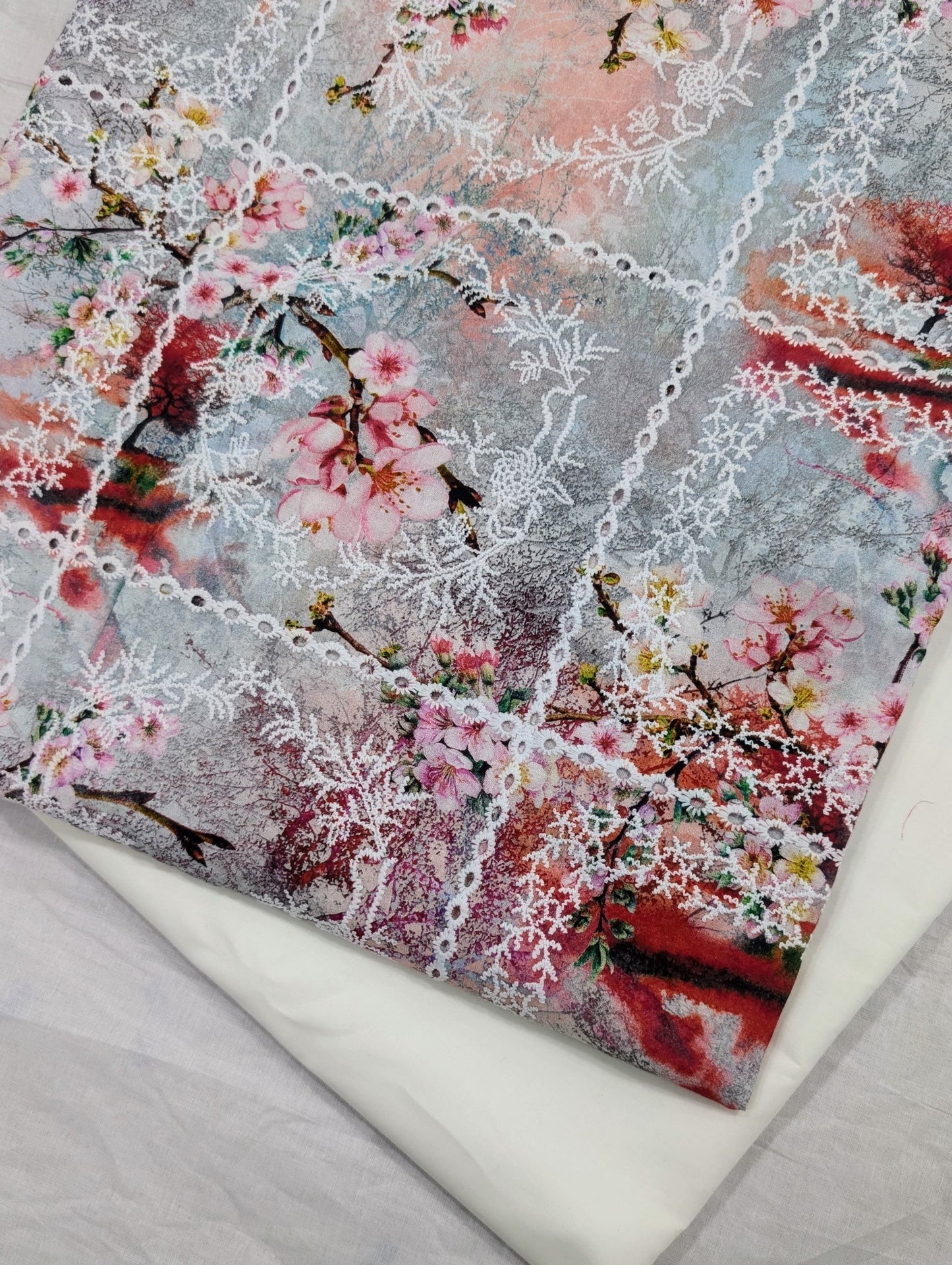 2PC PRINTED EMBROIDERY LAWN HIGH QUALITY SUMMER COLLECTION (RB0003)