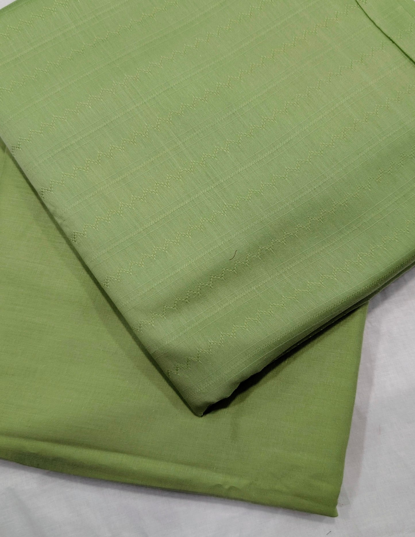2PC SELF JAQUARD LAWN PREMIUM QUALITY SUMMER COLLECTION (PISTA GREEN)