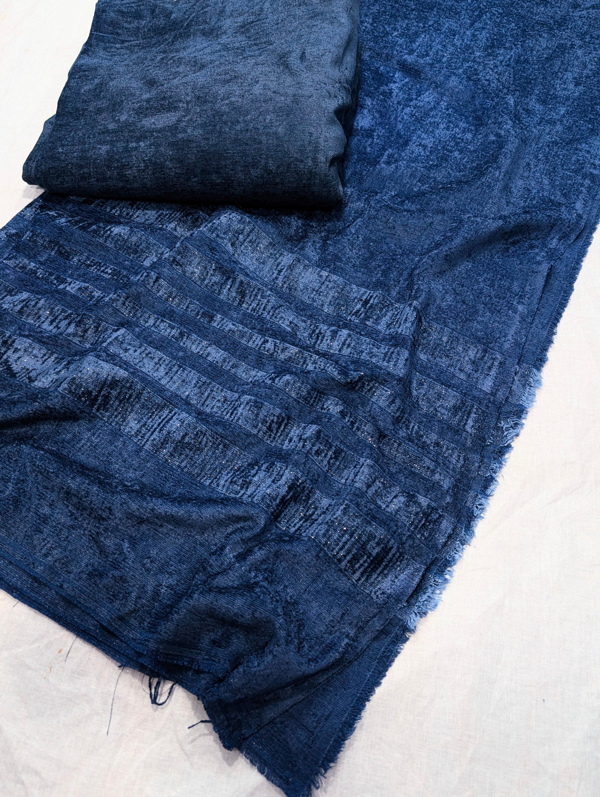 3PC SWEET LEATHER VELVET EXPORT QUALITY WINTER COLLECTION (NEVYBLUE)