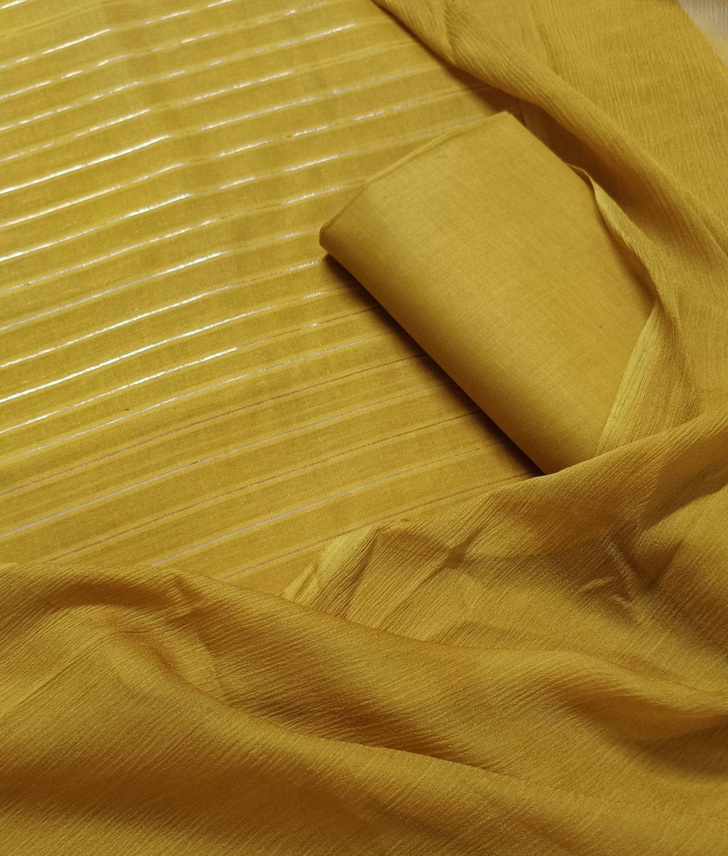 3PC ZARI LINE MOON LITE WITH KRINCLE SHAFOON DUPATTA HIGH QUALITY (ZR300MS)