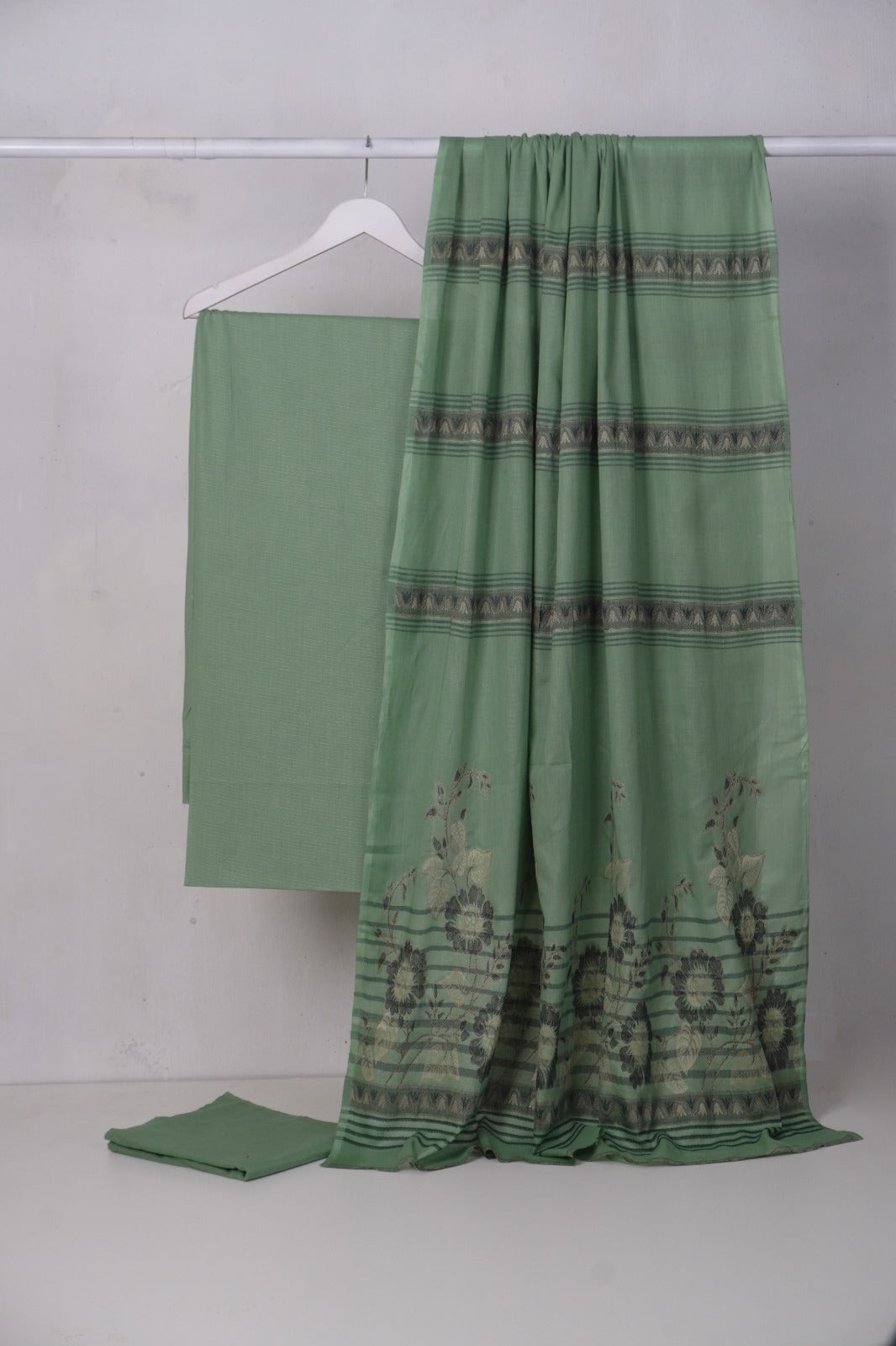 3PC BANA DORA LAWN WITH NEW BANARSI JAQUARD PREMIUM QUALITY DUPATA (3BN00PS) PISTA