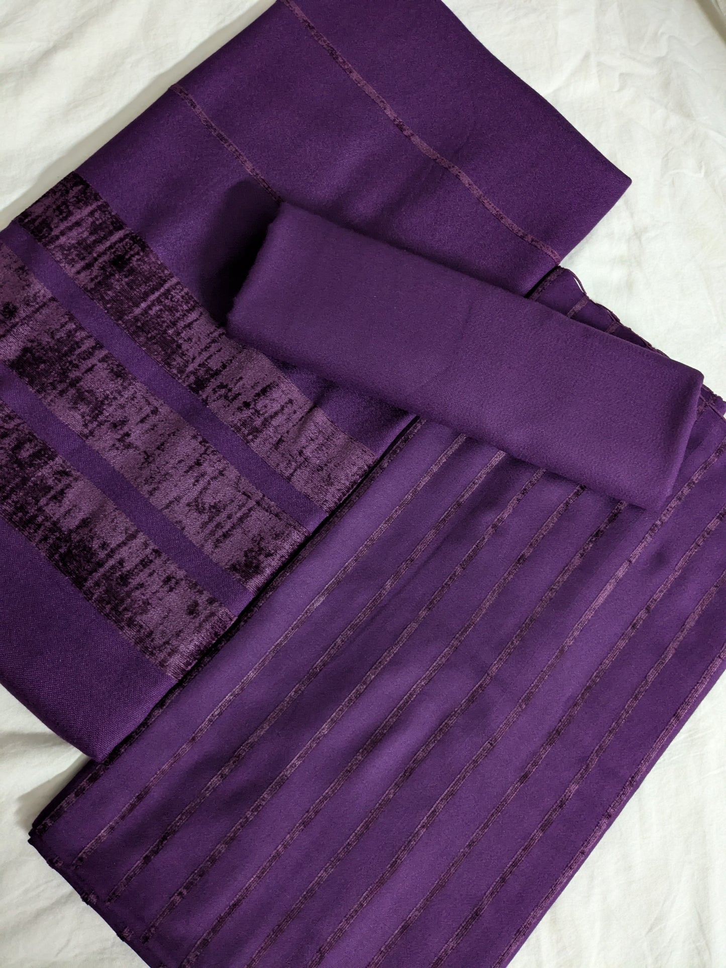 ALPINE VELVET MARINA 3PC LUXURY WINTER DARK PURPLE COLOR COLLECTION(AVD00PR)