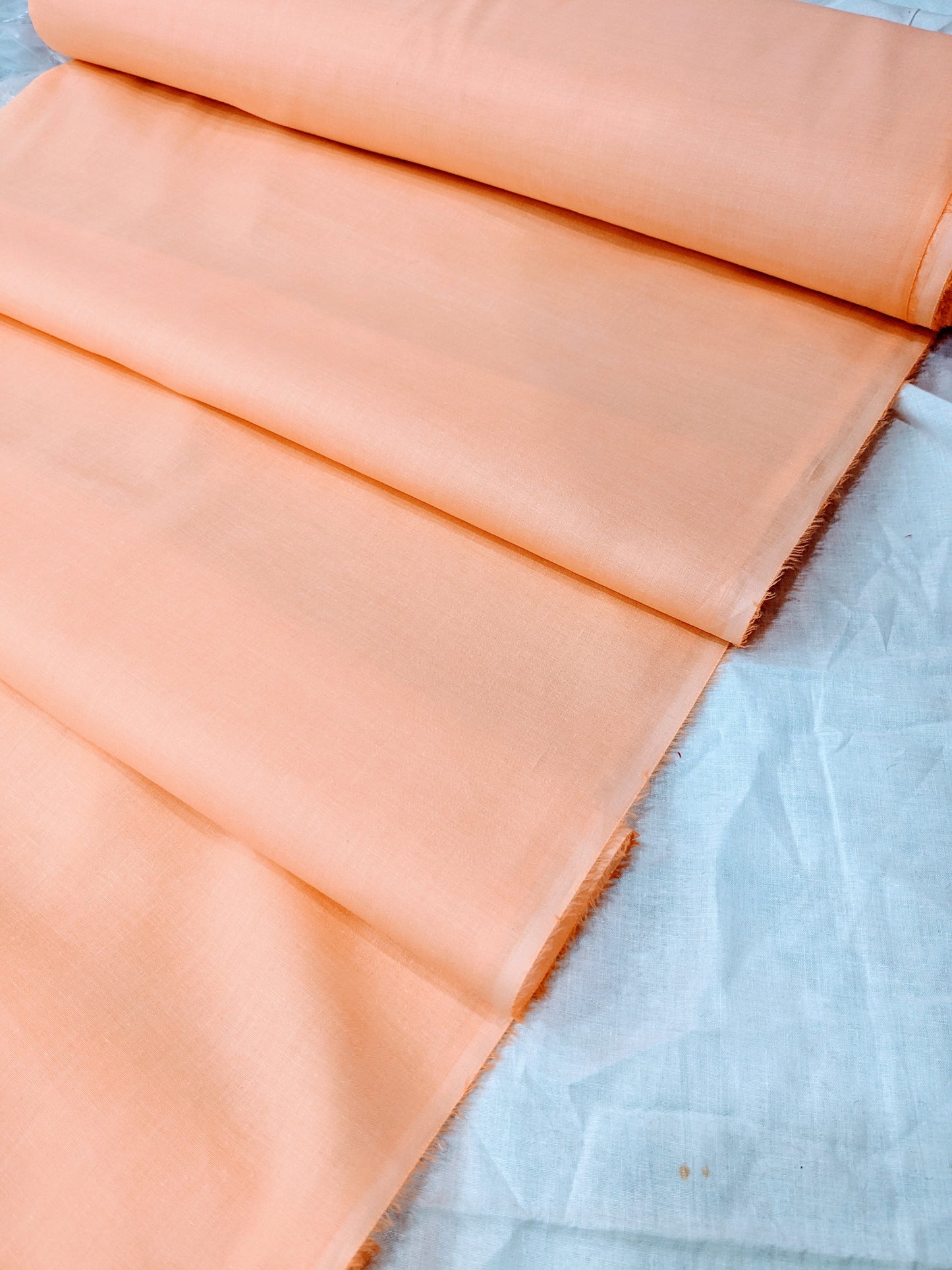 Plain Bareeza Lawn summer collection 5 metr ( PEACH ) High quality
