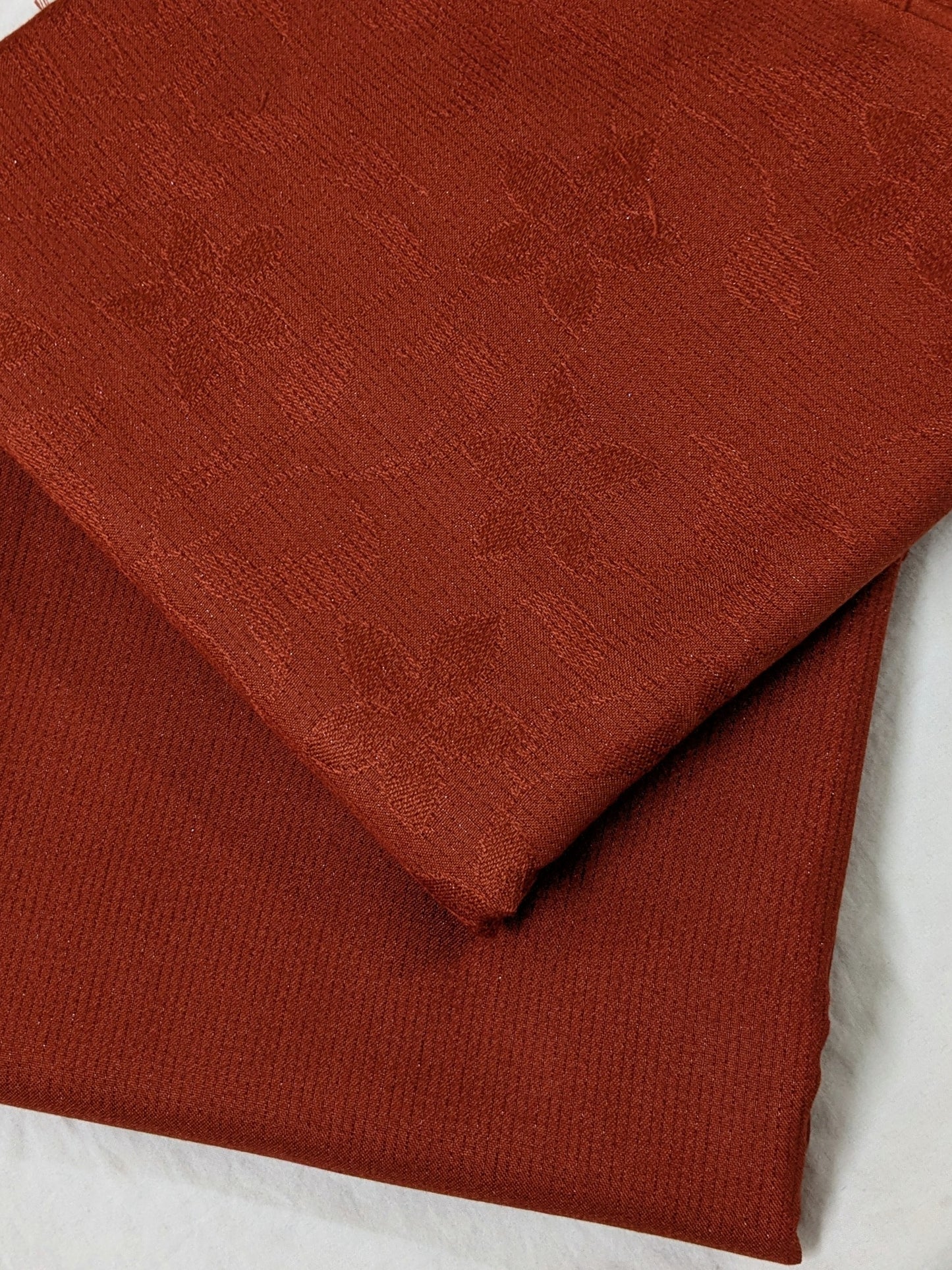 2PC ZARI LINE MOON LITE MARINA WINTER COLLECTION. (RUST) Design_3