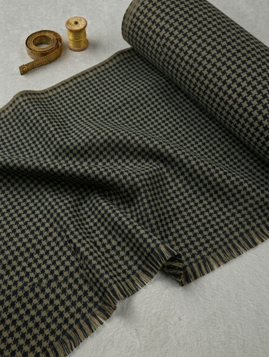 2PC 100% PURE ACRYLIC WOOL STUFF LUXURIOUS WINTER COLLECTION (DUSTY BROWN)
