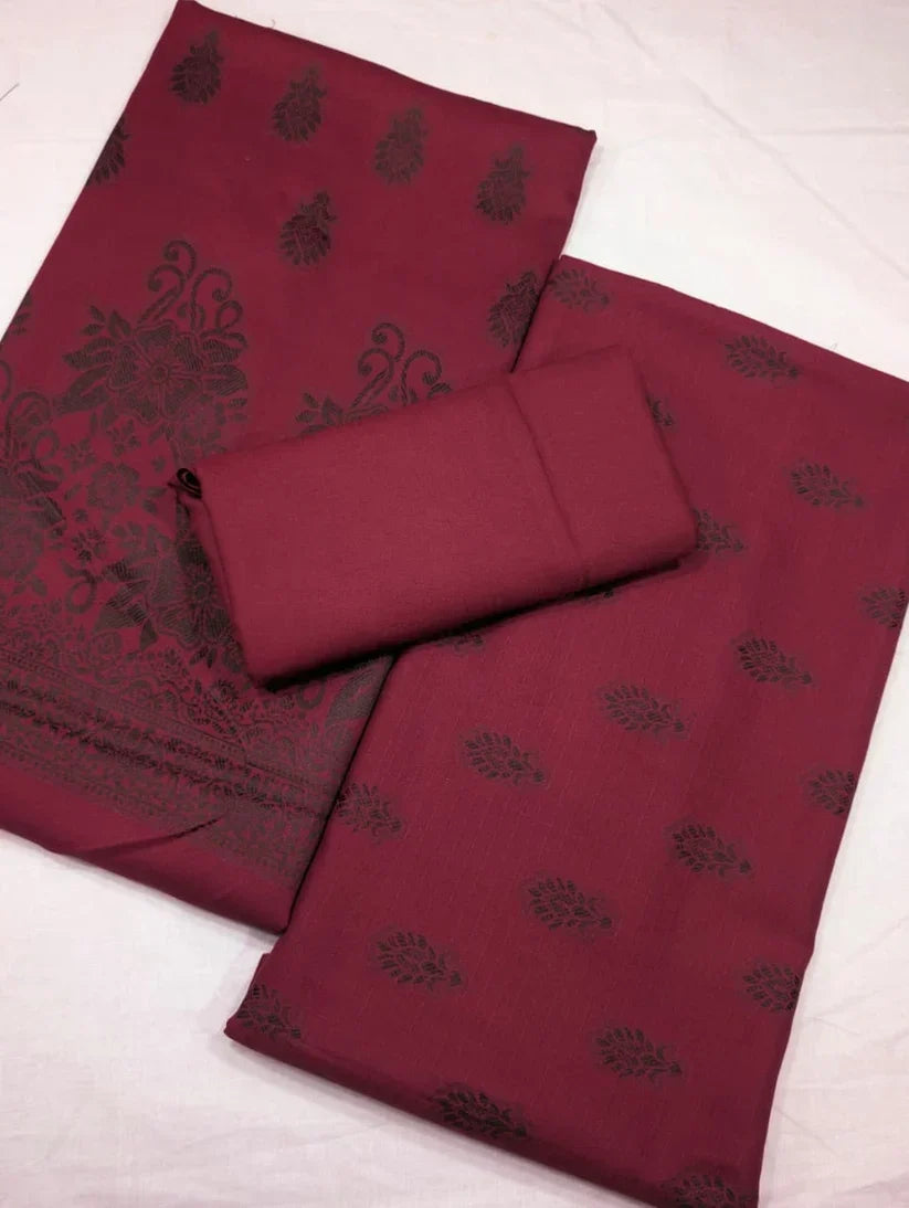 3PC Marina Motif Brosha | Premium Soft Winter Collection in Pakistan