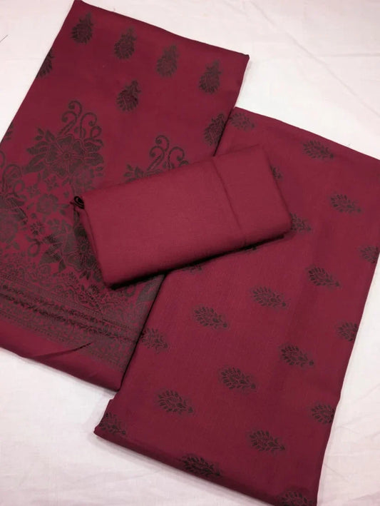 3PC Marina Motif Brosha | Premium Soft Winter Collection in Pakistan