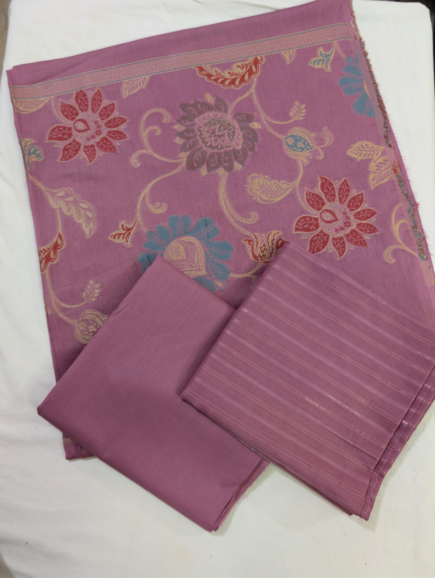 3PC MOON LIGHT LAWN WITH PREMIUM QUALITY MULTI JAQUARD BANARSI LAWN DUPATA LAWN 2026 PREMIUM COLLECTION)