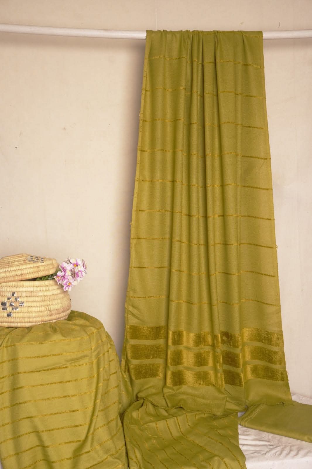 Alpine velvet dhank marina 3pc premium winter collection DHANI GREEN COLOR (AVDOODW)