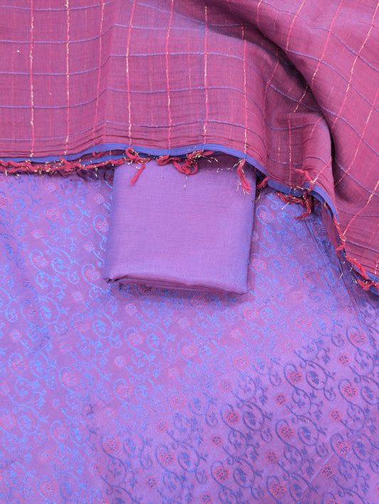 3PC SILK JAQUARD BANARSI LUXURY SUMMER COLLECTION 2026 (PURPLE)