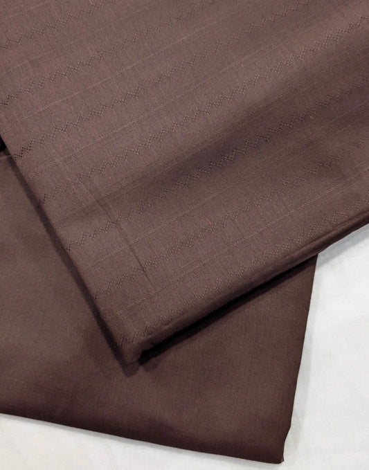 2PC SELF JAQUARD LAWN PREMIUM QUALITY SUMMER COLLECTION (CHOCOLATE BROWN)
