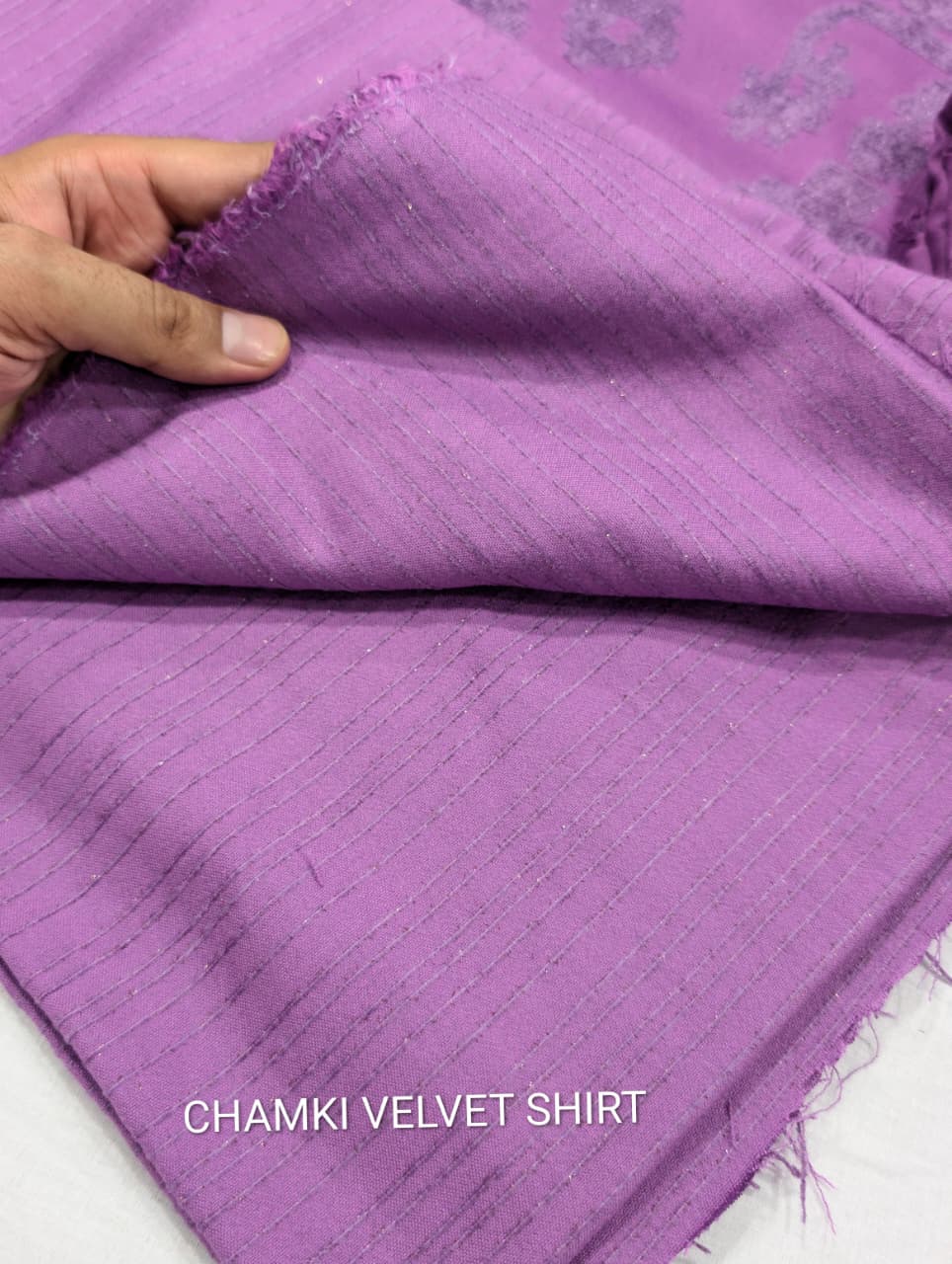 3PC CHAMKI VELVET MARINA WITH HIGH QUALITY CUT WORK DESIGN VELVET SHAWL PREMIUM WINTER COLLECTION (PURPLE LILAC)