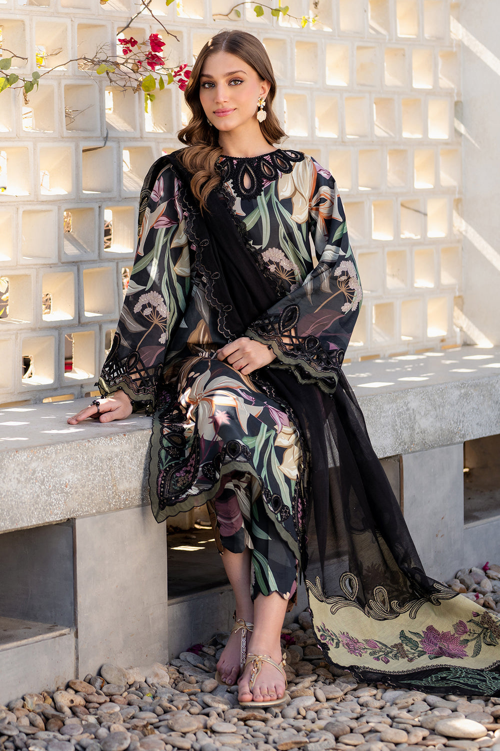 3PC BAROQUE DIGITAL PRINT BANA DORA LAWN LUXURIOUS COLLECTION (BQ00D8)