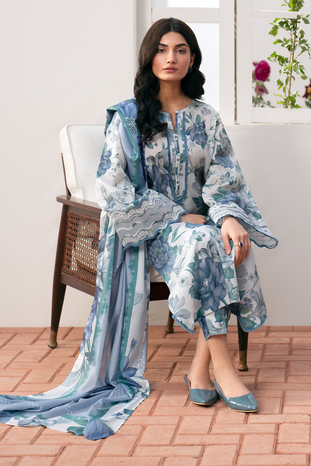 3PC BAROQUE DIGITAL PRINT BANA DORA LAWN LUXURIOUS COLLECTION (BQ00D9)