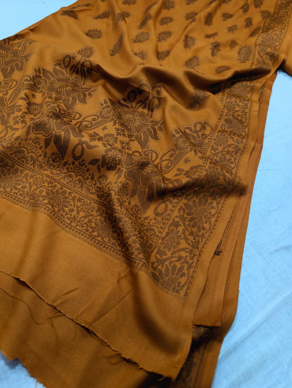 3PC MARINA MOTIF BROSHA VERY PREMIUM & MOST DEMANDING WINTER COLLECTION (RUST COLOR) HUGE CASTUMR DEMAND