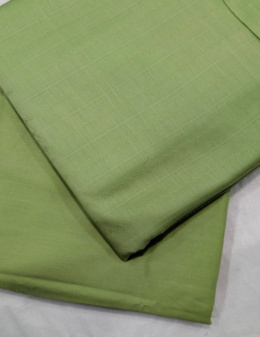 2PC SELF JAQUARD LAWN PREMIUM QUALITY SUMMER COLLECTION (PISTA GREEN)