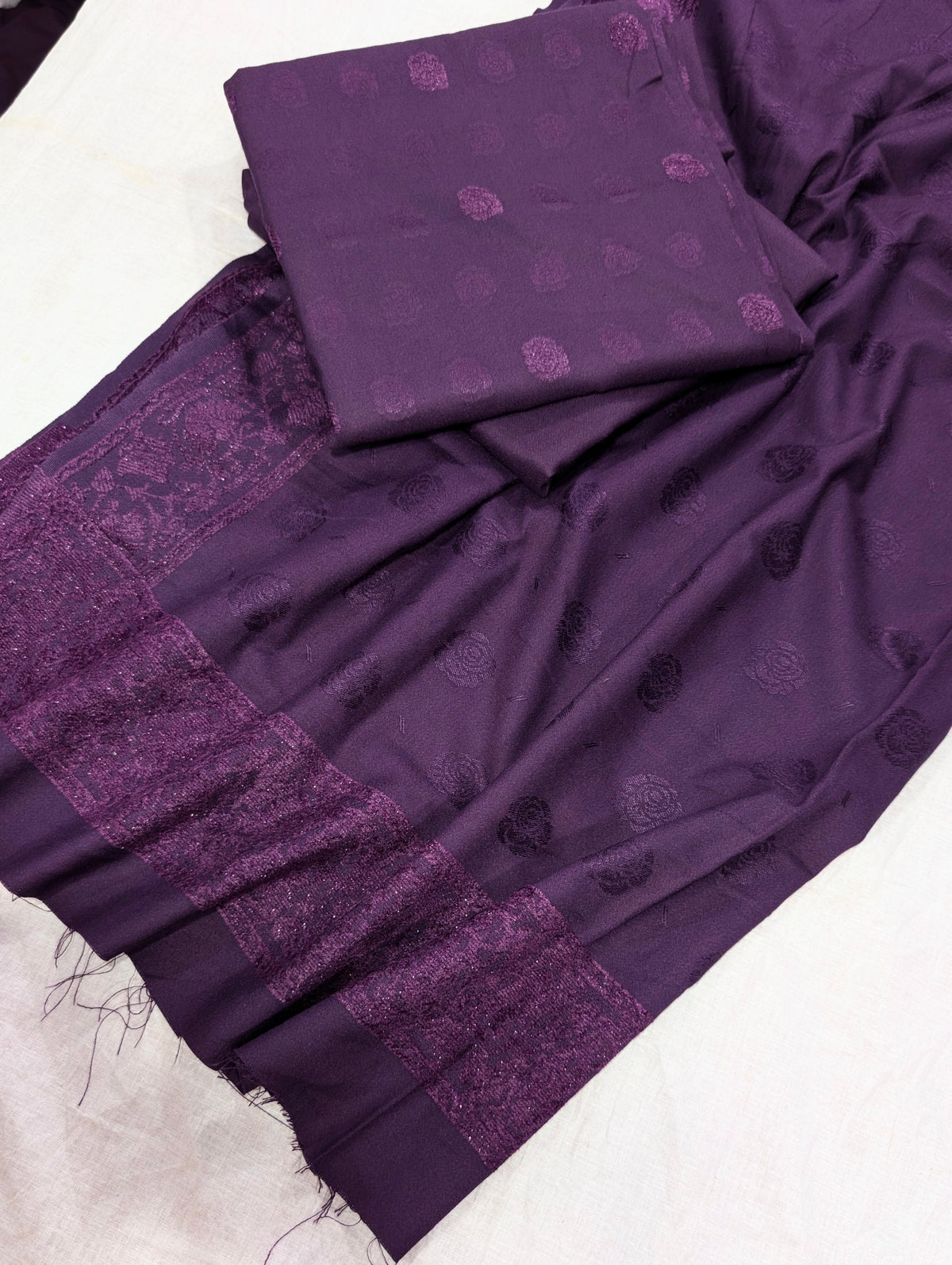 3PC KANI VELVET MARINA LUXURIOUS WINTER COLLECTION (DARK PURPLE)