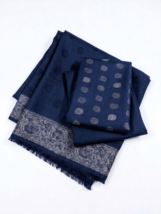 3PC KANI VELVET MARINA LUXURIOUS WINTER COLLECTION (NEVYBLUE)