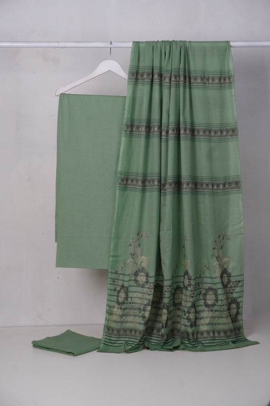 3PC BANA DORA LAWN WITH NEW BANARSI JAQUARD PREMIUM QUALITY DUPATA (3BN00PS) PISTA