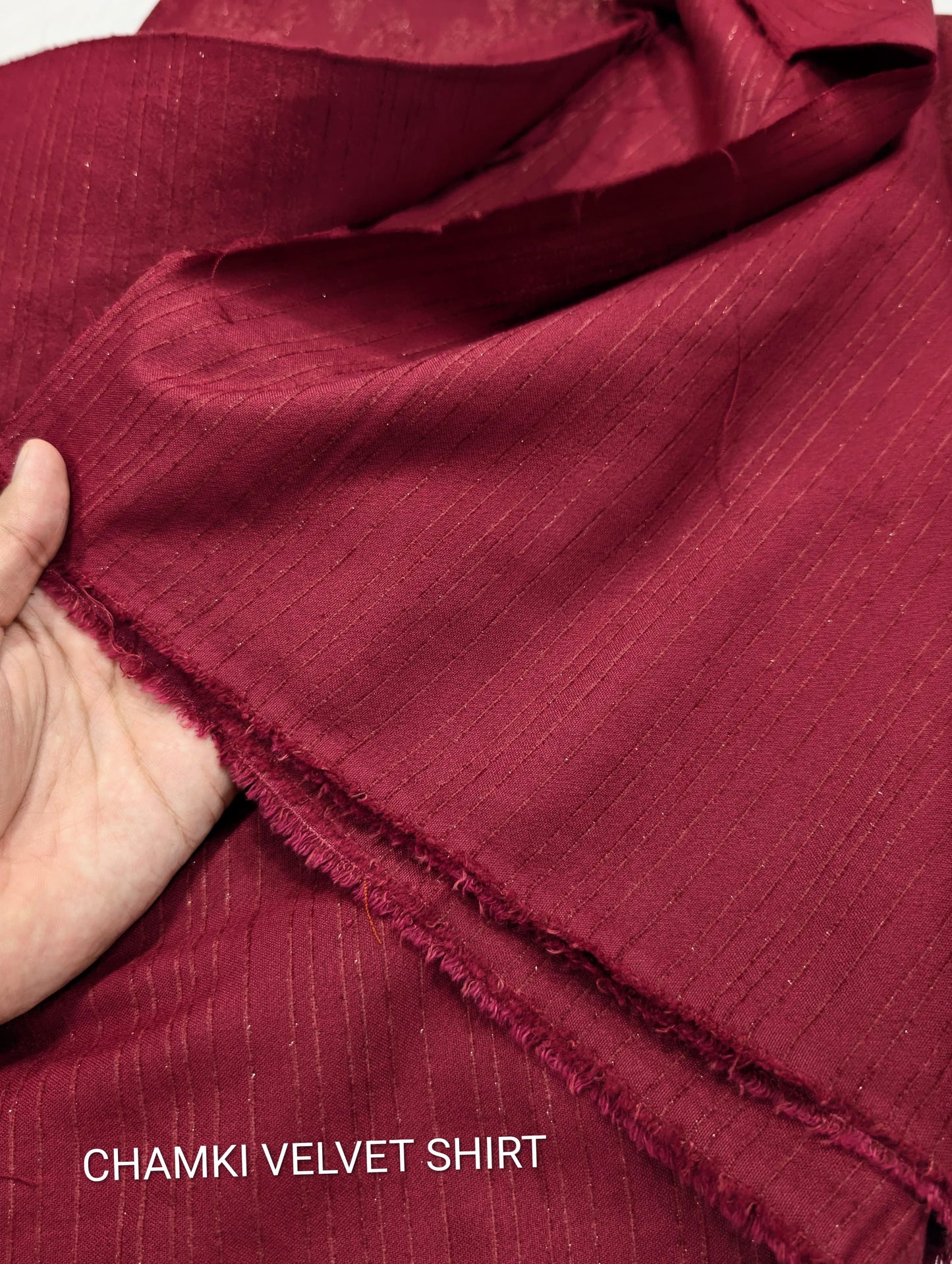 3PC CHAMKI VELVET MARINA WITH HIGH QUALITY CUT WORK DESIGN VELVET SHAWL PREMIUM QUALITY WINTER COLLECTION (MAHROON)