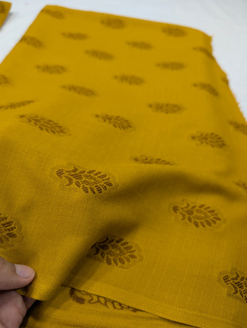 3PC MARINA MOTIF BROSHA VERY PREMIUM & MOST DEMANDING WINTER COLLECTION (YELLOW MASTRD)