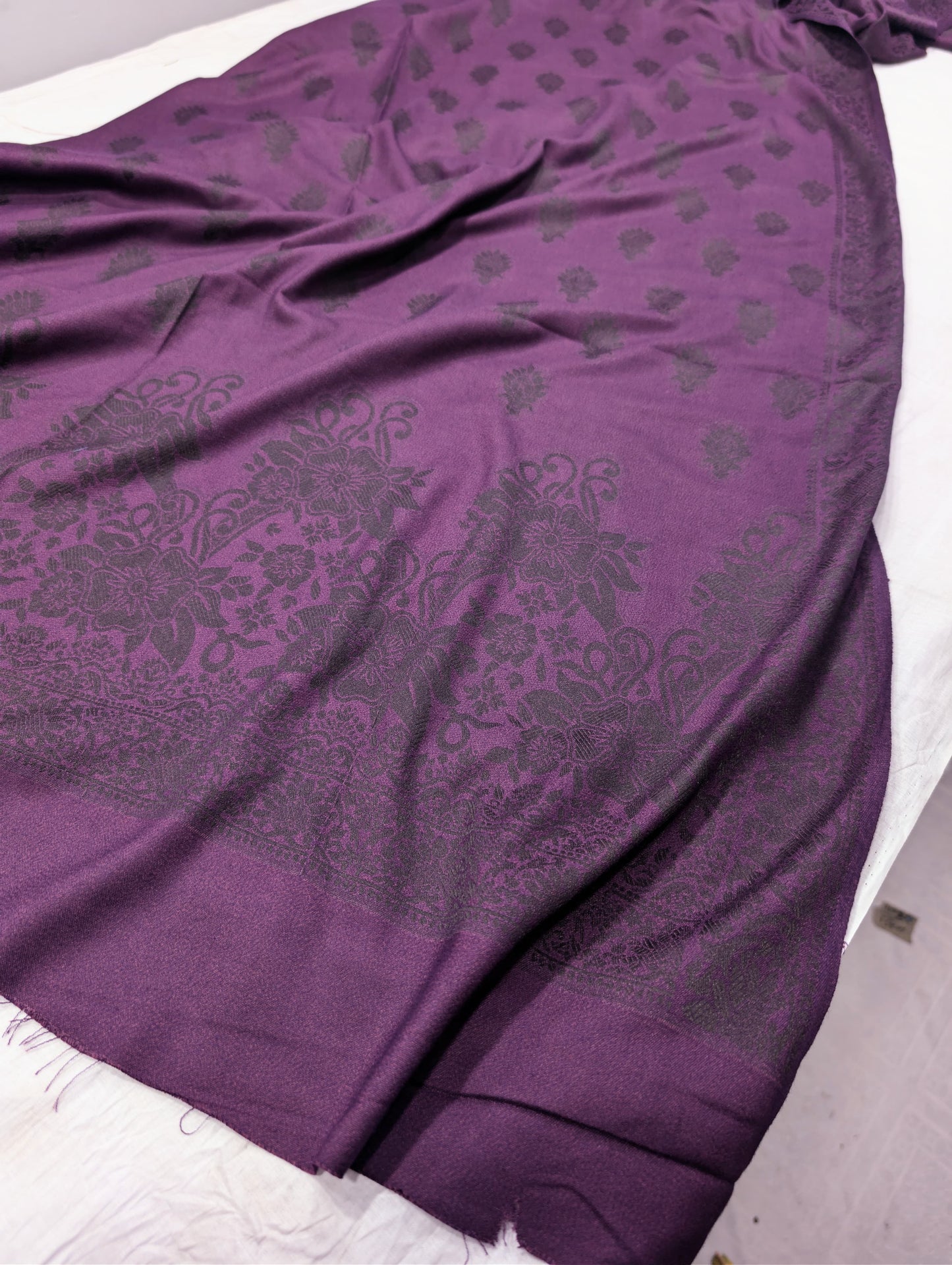 3PC MARINA MOTIF BROSHA VERY SOFT PREMIUM QUALITY WINTER COLLECTION (DARK PURPLE)