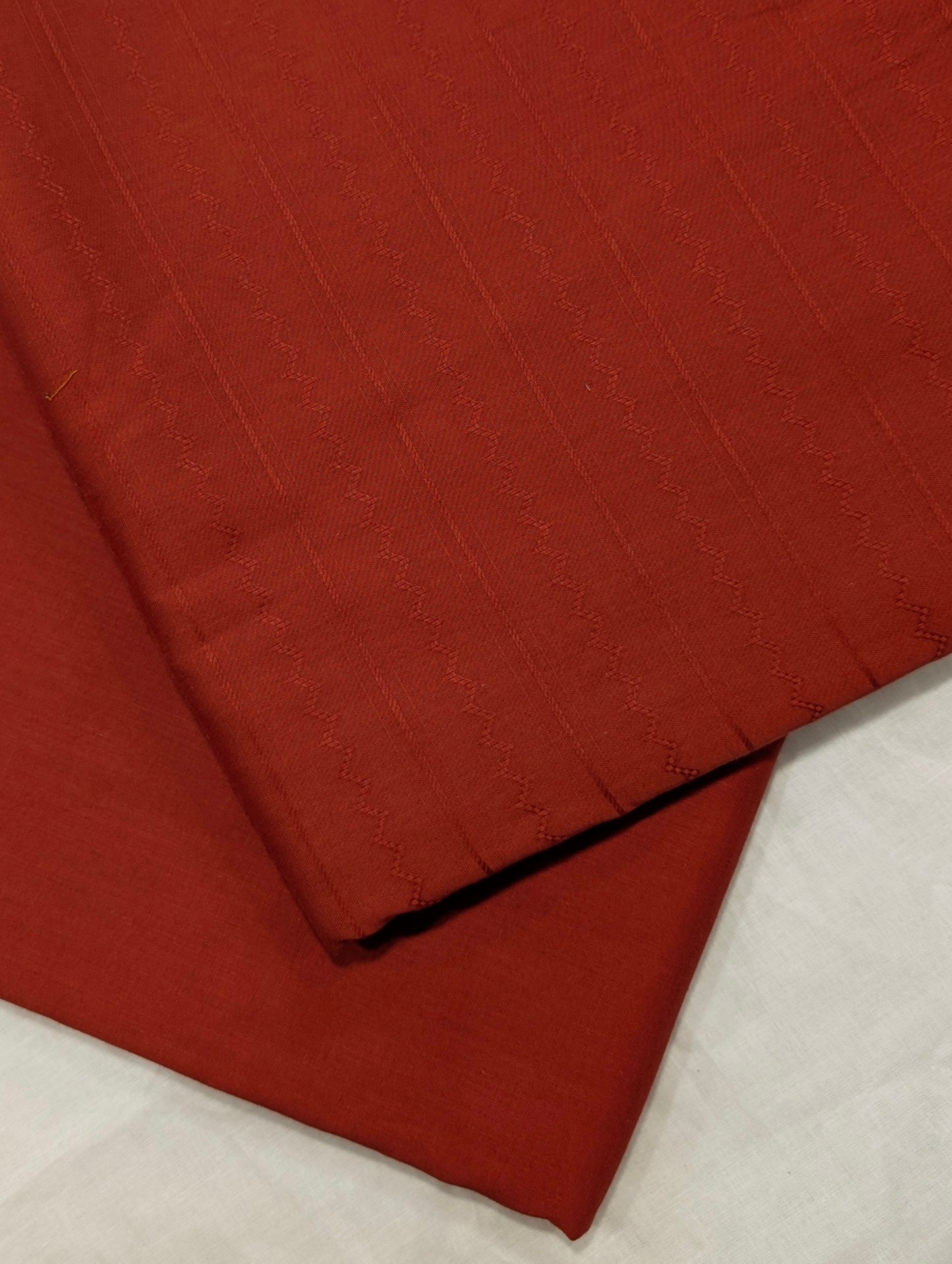 2PC SELF JAQUARD LAWN PREMIUM QUALITY SUMMER COLLECTION (RUST COLOR)