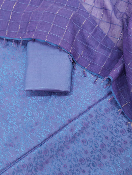 3PC SILK JAQUARD BANARSI LUXURY SUMMER COLLECTION 2026 ( ROYAL BLUE)