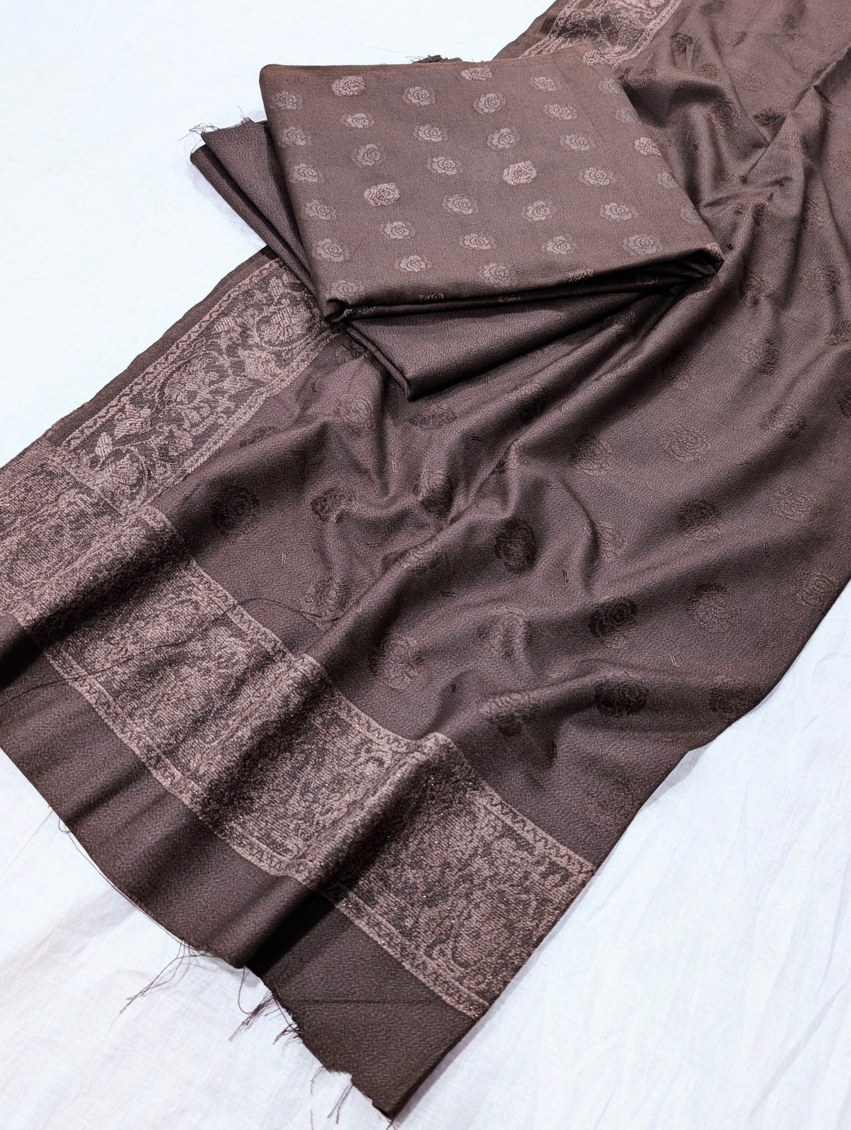 3PC KANI VELVET MARINA LUXURIOUS WINTER COLLECTION ( CHOCOLATE BROWN)