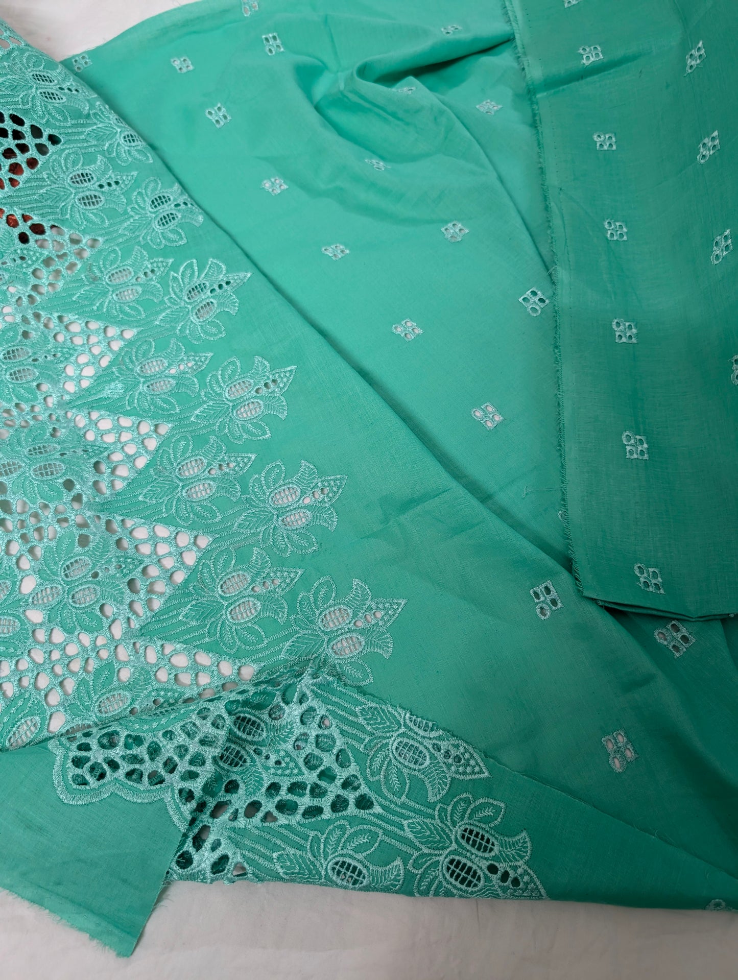 2PC LAWN CHICKEN BORING LUXURY SUMMER COLLECTION (SEA GREEN)