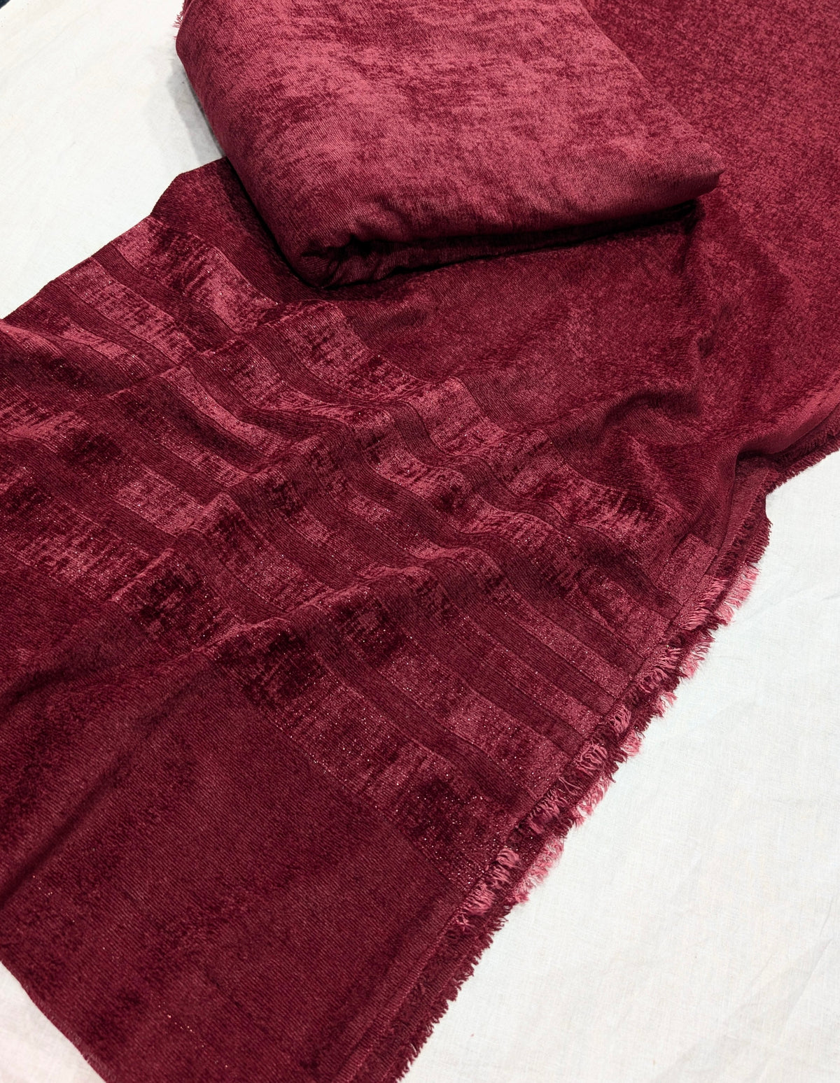 3PC SWEET LEATHER VELVET EXPORT QUALITY WINTER COLLECTION (MAHROON)