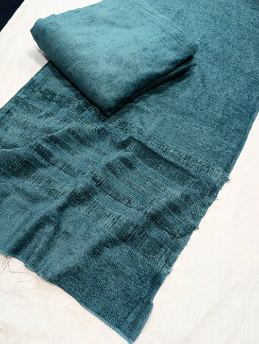 3PC SWEET LEATHER VELVET EXPORT QUALITY WINTER COLLECTION (OCEAN BLUE) HUGE DEMAND