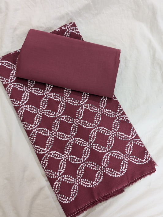 2PC MONO CHROME LAWN PRINT UNIQUE ARTICLE IN SUMMER COLLECTION 2026 ( TEAPINK)