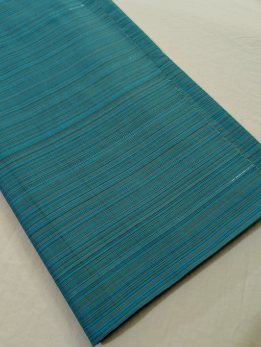 2PC HANDMADE WOVEN RANGOLI SOFT BREATHABLE PURE COTTON BASE FABRIC (OCEAN BLUE)