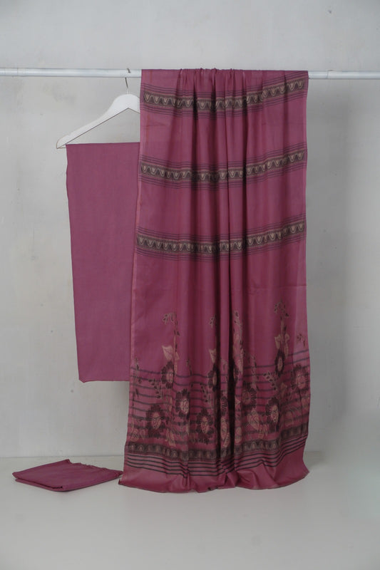3PC BANA DORA LAWN WITH NEW BANARSI JAQUARD PREMIUM QUALITY DUPATA (3BN00TP) TEA PINK