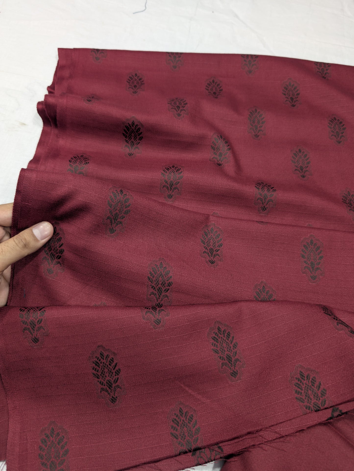 3PC MARINA MOTIF BROSHA VERY SOFT PREMIUM QUALITY WINTER COLLECTION (MAHROON)