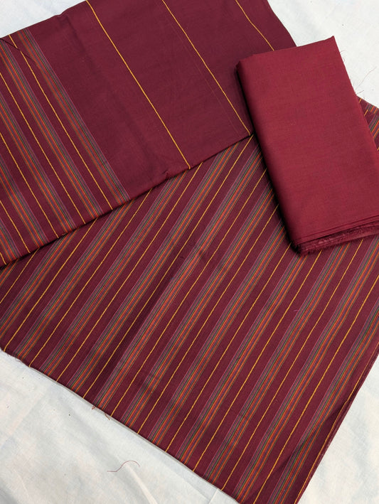 HANDMADE WOVEN RANGOLI 3PC SUMMER LUXURIOUS COLLECTION (MAHROON)