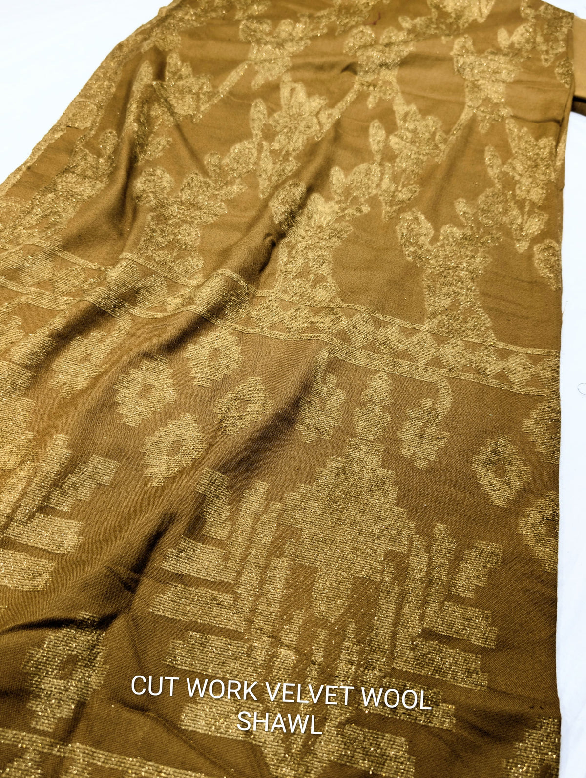 3PC CHAMKI VELVET MARINA WITH HIGH QUALITY CUT WORK DESIGN VELVET SHAWL PREMIUM WINTER COLLECTION (DARK MASTRD )