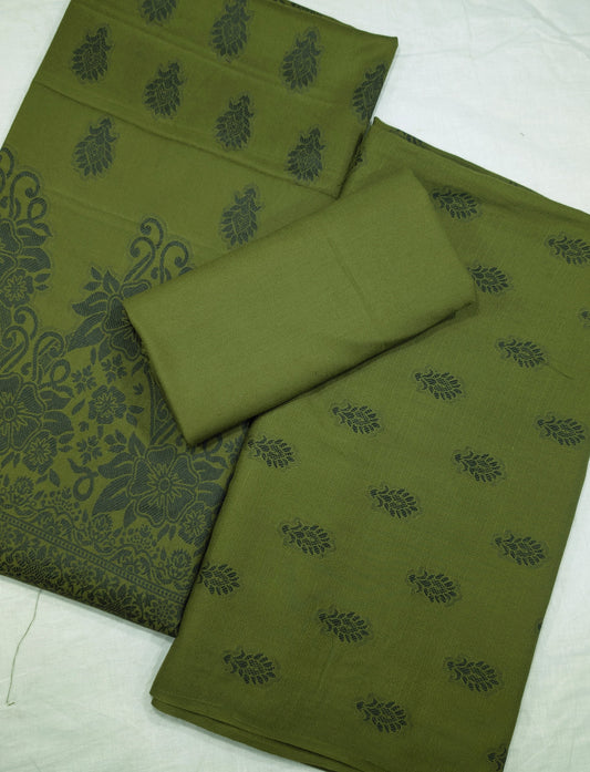 3PC MARINA MOTIF BROSHA VERY SOFT & PREMIUM QUALITY WINTER COLLECTION ( MAHNDI COLOR)