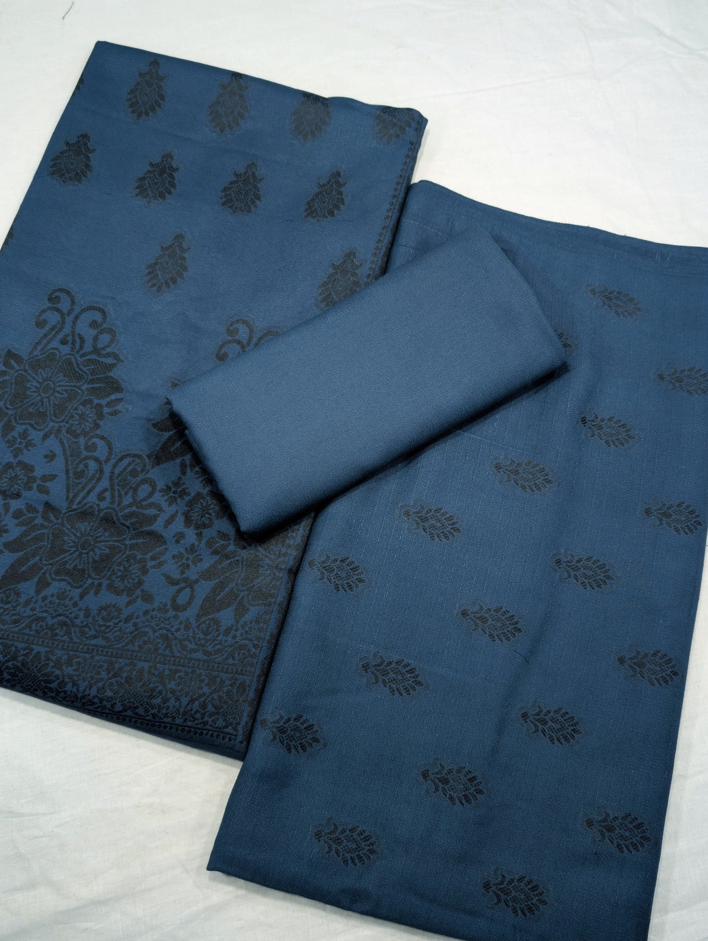 3PC MARINA MOTIF BROSHA VERY SOFT PREMIUM QUALITY WINTER COLLECTION (ZINC COLOR)