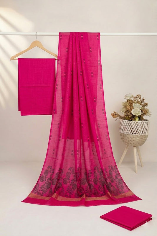 3PC BANA DORYA LAWN WITH NEW BANARSI PREMIUM QUALITY LAWN DUPATA (BND00PSJ)