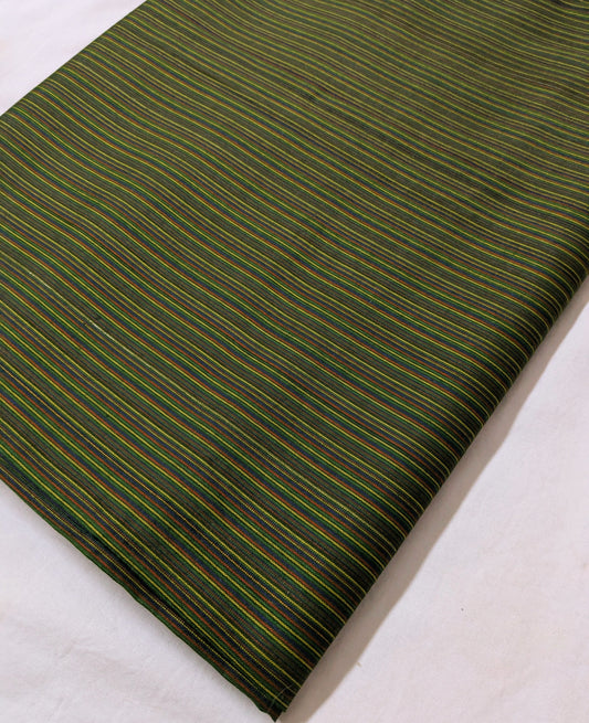 HANDMADE WOVEN ZARI RANGOLI COTTON 2PC (RN00XYZ)MUD GREEN