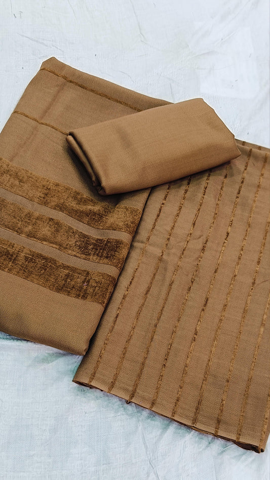 3PC ALPINE VELVET MARINA MOST DEMANDING WINTER COLLECTION ( CAMEL COLOR)