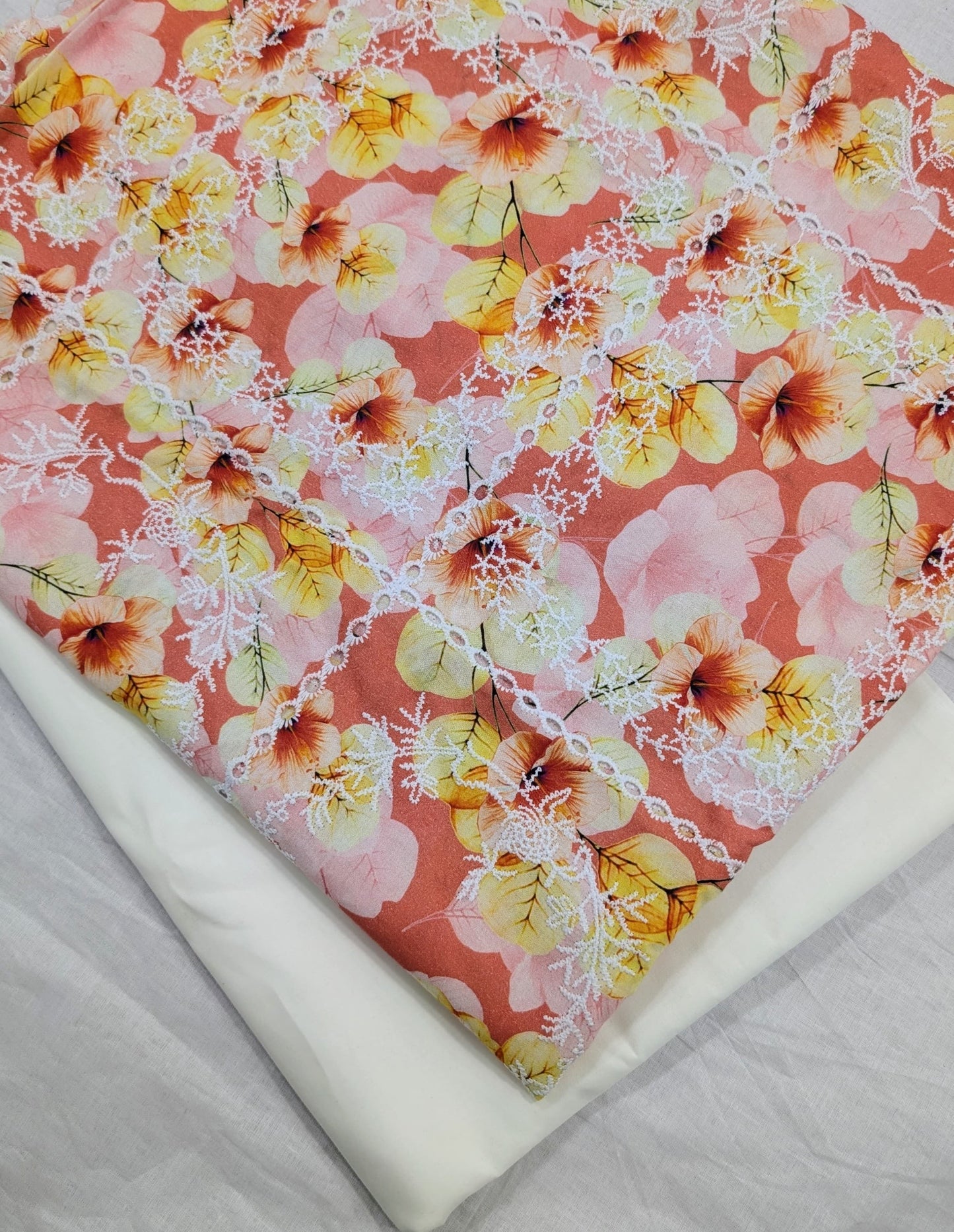 2PC PRINTED EMBROIDERY LAWN HIGH QUALITY SUMMER COLLECTION (RB00010)