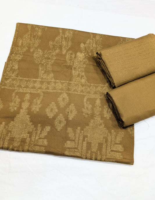 3PC CHAMKI VELVET MARINA WITH HIGH QUALITY CUT WORK DESIGN VELVET SHAWL PREMIUM WINTER COLLECTION (DARK MASTRD )
