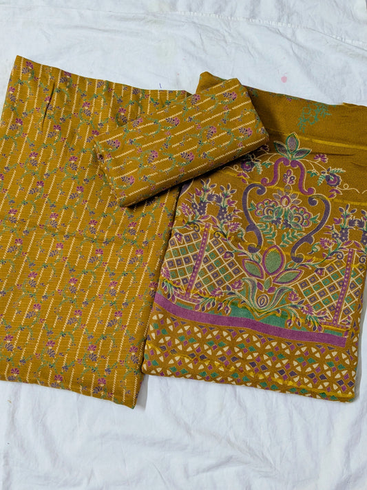 3PC MARINA PRINTED SUIT WINTER COLLECTION ( MASTRD COLOR)