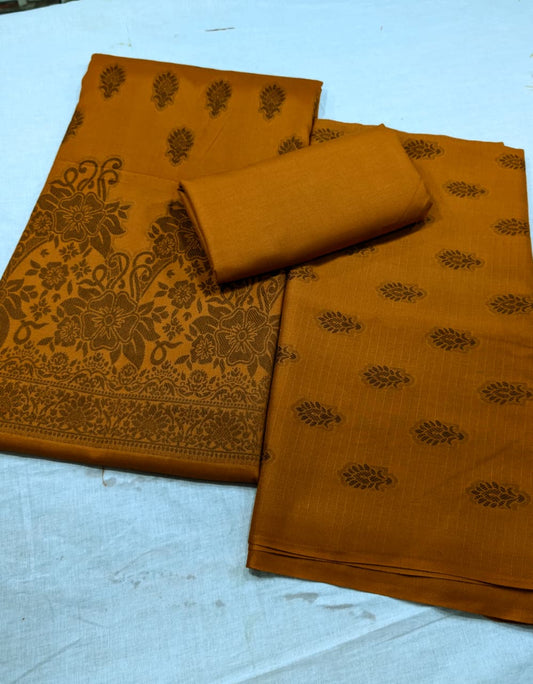 3PC MARINA MOTIF BROSHA VERY PREMIUM & MOST DEMANDING WINTER COLLECTION (RUST COLOR) HUGE CASTUMR DEMAND