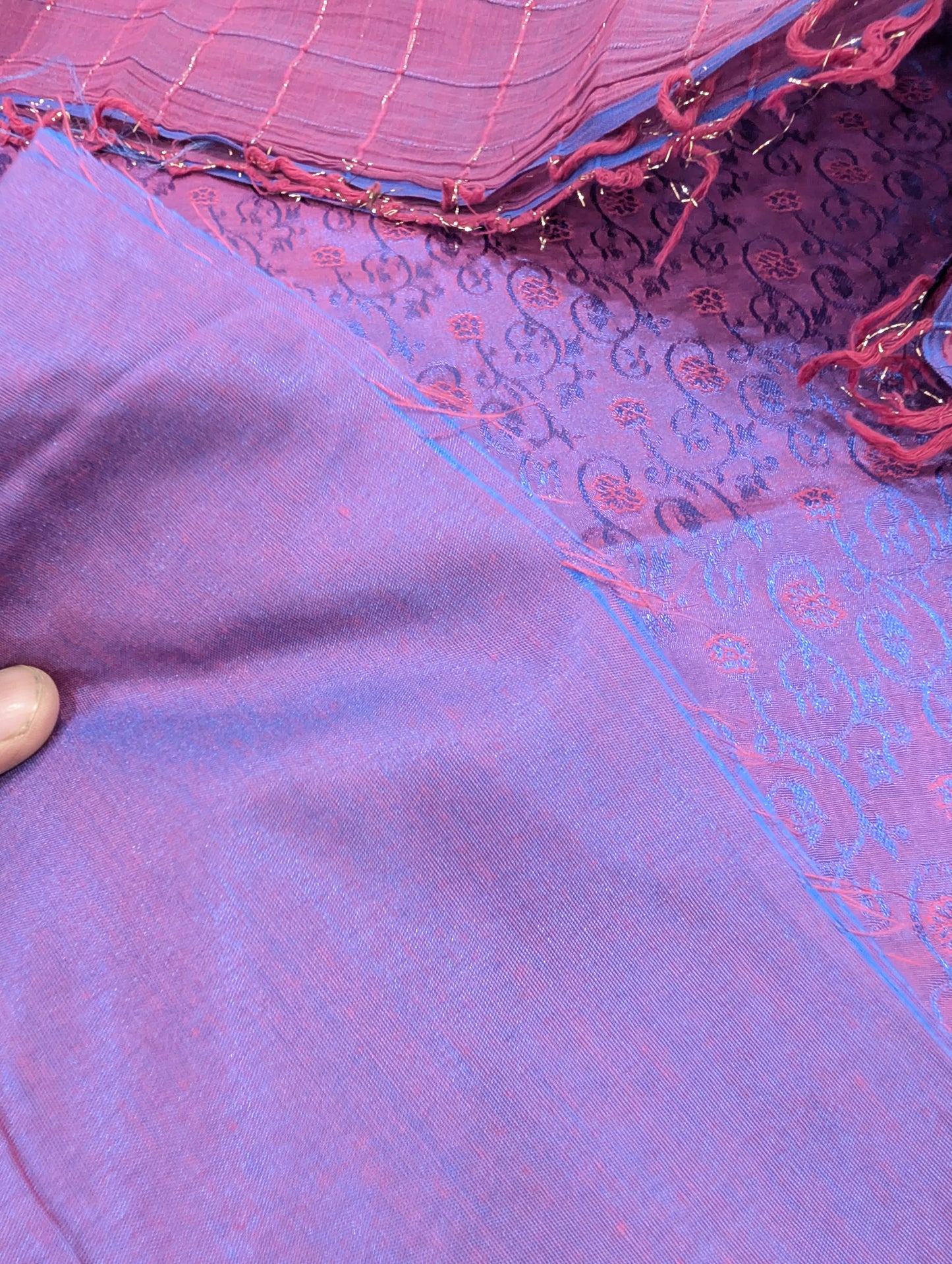 3PC SILK JAQUARD BANARSI LUXURY SUMMER COLLECTION 2026 (PURPLE)