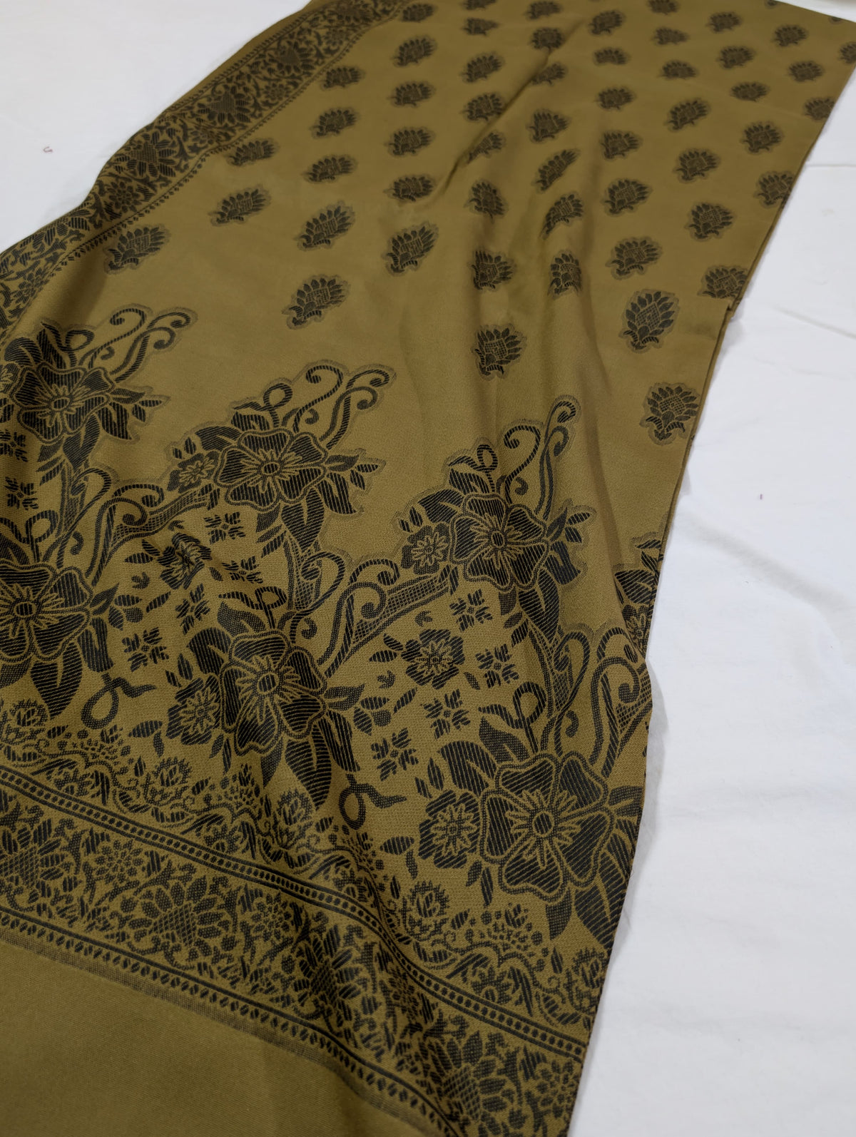 3PC MARINA MOTIF BROSHA VERY SOFT PREMIUM QUALITY WINTER COLLECTION (DARK MASTRD) HUGE DEMAND