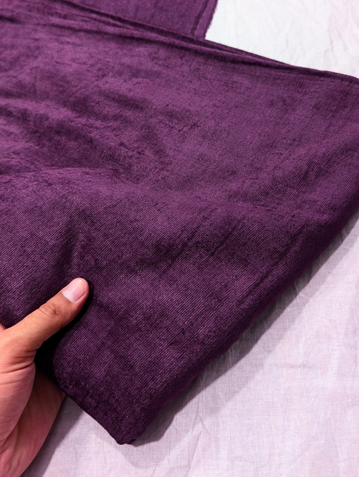 3PC SWEET LEATHER VELVET EXPORT QUALITY WINTER COLLECTION (DARK PURPLE)